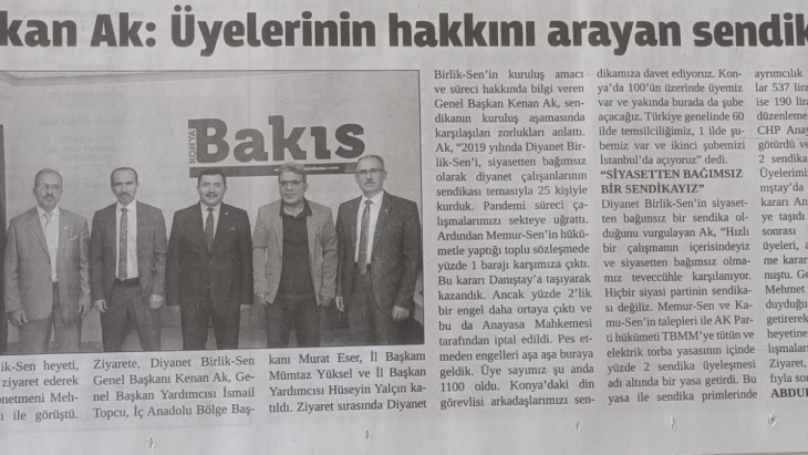 KONYA'DA YEREL BASIN ZİYARET EDİLDİ